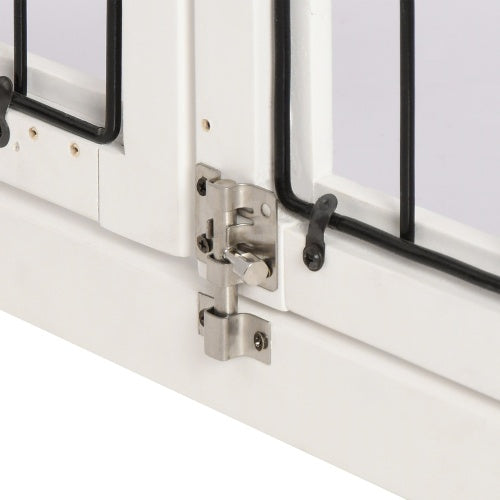 Mesa Lateral con Caseta para Mascotas — 2 Aberturas y Puerta con Llave
