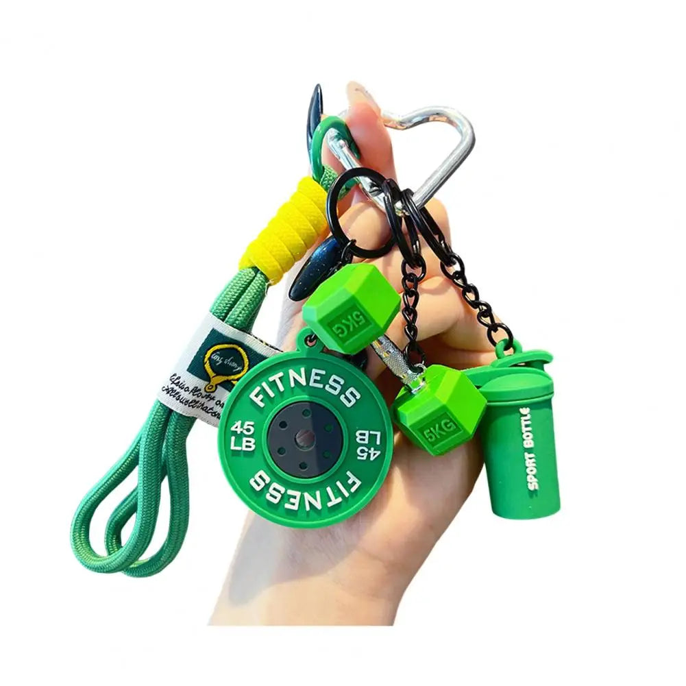 Keychain Pendant Gym-Inspired Design Unisex Gym Keychain with Dumbbells Kettlebells Fitness Weight Plates Sports Key Holder