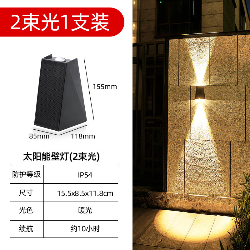 Lámpara Solar de Pared para Exterior — Moderna e Impermeable