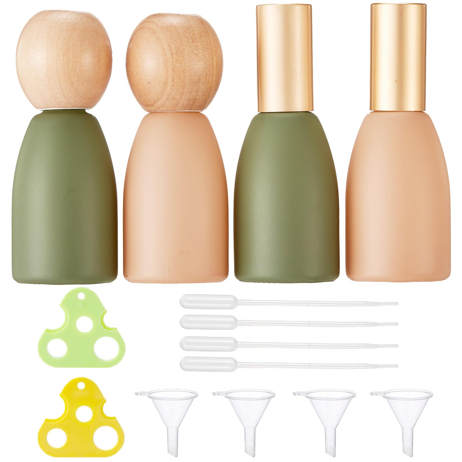 Frascos Roll-On de Vidrio 10ml para Aceites Esenciales — Pack x4