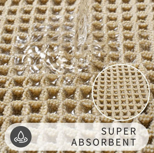 Alfombra de Baño Absorbente Waffle — Antideslizante para Puerta