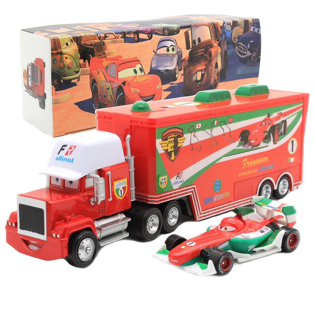 SVORUFY Car 2 3 Toys Truck and Car Set Car Movie Car Metal and Plastic Material Childrens Christmas and Birthday Gifts (Francesco Uncle)