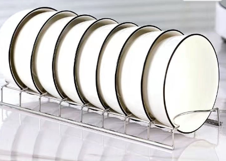Escurreplatos de Acero Inoxidable — Organizador de Cocina Moderno
