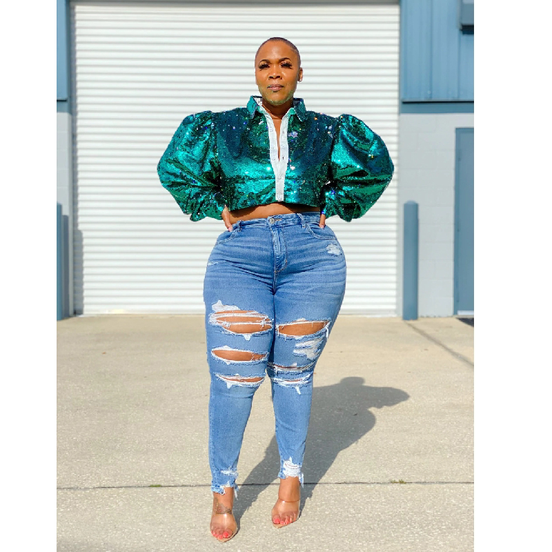 Pantalones de Jean Talle Grande para Mujer — Corte Moderno