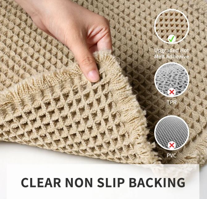 Alfombra de Baño Absorbente Waffle — Antideslizante para Puerta